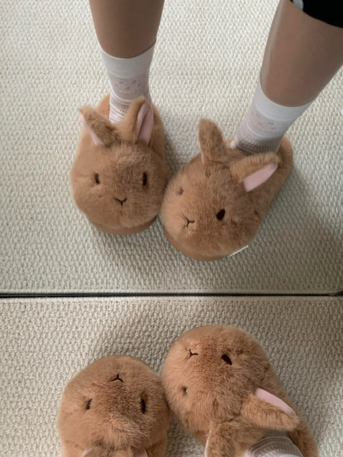 Cute Plush Rabbit Bunny Slippers