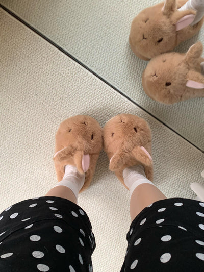 Cute Plush Rabbit Bunny Slippers