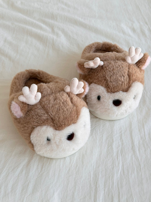 Reindeer Fuzzy Slippers Non-slip Slippers
